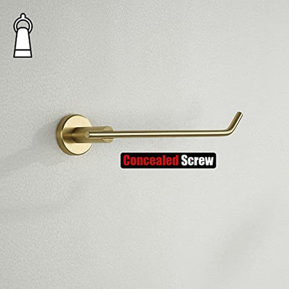 JQK Hand Towel Bar, Brushed Gold Stainless Steel Towel Ring Holder for Bathroom, 9 Inch Wall Mount, TR100-BG - color: Gold, size: 9 Inch (Right)