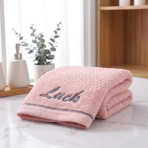 Wash Cloths, Cotton Washcloths for Daily use - 28.7x13 in Soft Rags for Body and Face, Durable Stitching & Absorbent - Designed for Everyday Showers and Cleansing(Cotton-Pink) - color: Light Pink
