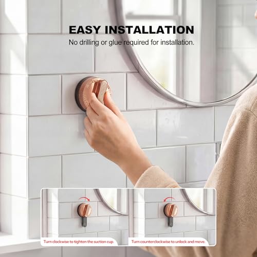 Black Toothbrush Holder for Bathroom, Multi-Functional 2 Cups Toothbrush Organizer Wall Mounted with 2 Storage Slot and 2 Toothbrush Cups - color: Rose Gold