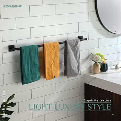 KOKOSIRI 36'' Towel Rails Bathroom Towel Bars Matte Black 36 Inch Bath Towel Holder for Washroom Kitchen Wall Stainless Steel B4005BK-L36 - color: Matte Black, size: 36-Inch