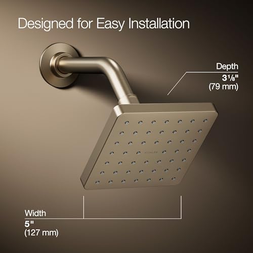 Kohler 24805-G-BV Parallel® Single-function showerhead, 1.75 gpm, Vibrant Brushed Bronze