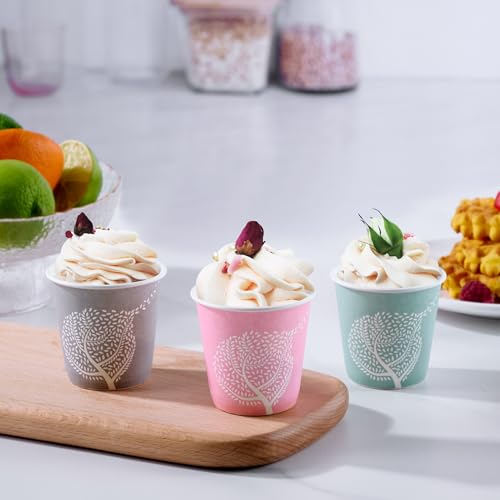 LITOPAK 600 Pack 3 oz Paper Cups, Colorful Disposable Mouthwash Cups 3 oz | Small Paper bathroom cups, 3 ounce paper cups for medicine, mouthwash, snacks, bath rinsing, paint mixing, and more - style: 600pack Colour mixture