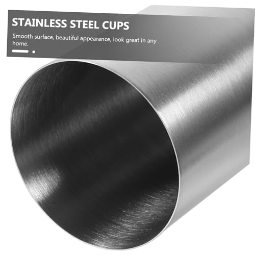 UKCOCO Stainless Steel Tumbler Cup Multi Use Bathroom Gargle Cup Beverage Holder for Home Travel Party Silver Smooth Surface Easy Clean