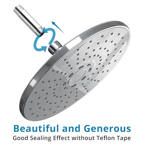 Straight Shower Arm with Flange, Ceiling Mount 3 Inches Rain Shower Head Arm Extension Replacement with Anti-Scratch Escutcheon Plate, DOLGABA Polished Chrome - color: Round Polished Chrome 3 Inch