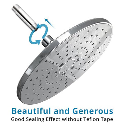 Straight Shower Arm with Flange, Ceiling Mount 3 Inches Rain Shower Head Arm Extension Replacement with Anti-Scratch Escutcheon Plate, DOLGABA Polished Chrome - color: Round Polished Chrome 3 Inch