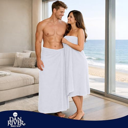 DAN RIVER Pack of 1 Oversized Bath Sheet, 40 x 80 Inches, White | 100% Cotton Jumbo Bath Towel with Extra Large Coverage, Lightweight Feel, Super Soft & Quick Dry - color: White, size: 40x80" Oversized Bath Sheet