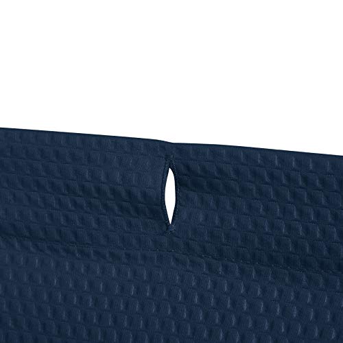 Amazon Basics Waffle Weave Bathroom Shower Curtain, 100% Polyester, 72" x 72", Navy Blue - color: Navy Blue, size: 72"W x 72"L (Pack of 1), style: Waffle Texture