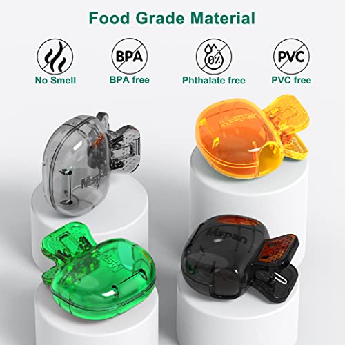Mspan Electric Toothbrush Cover Cap: Brush Head Protector Cute Plastic Clip Pod - Toothbrush Travel Case for Traveling & Home - 4 Packs - color: Orange, Green, Grey, Black