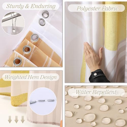 Bathroom Set - 27PC Bathroom Sets with Shower Curtain and Rugs, White Bathroom Set, Bathroom Accessory Set, Trash Can, Toilet Brush & 3 PC Soap Dispensers - color: White, size: Bath Set+Boho Shower Curtain+Bath Rugs