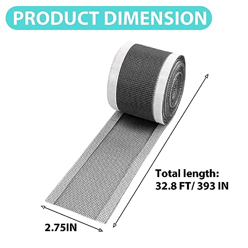 Qeke Disposable Hair Catcher Shower Drain Mesh Stickers, 2.75“ Width, 2Pcs | DIY Shower Drain Cover Hair Catcher for Any Length, 32.8 Foot Hair Stopper for Linear Shower Drain with Removal Tool