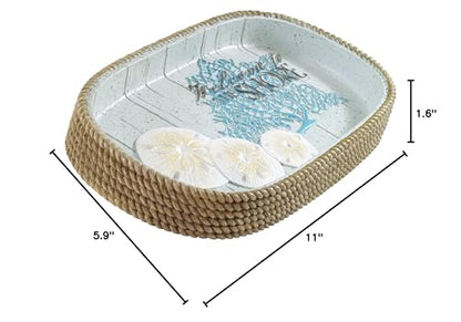 Avanti Linens - Vanity Tray, Guest Bathroom Essentials, Coastal Inspired Home Decor (Beachcomber Collection) - size: Vanity Tray