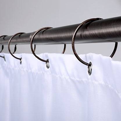 SlipX Solutions Oil Rubbed Bronze Shower Curtain Rings, Set of 12 | Effortless Gliding, Fits Standard Shower Rod, Snap Closure, Rust Resistant - color: Oil Rubbed Bronze