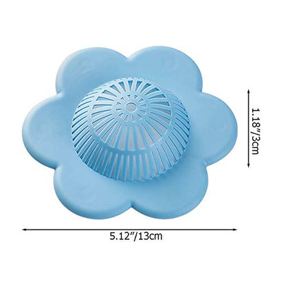 Hair Catcher Silicone Hair Stopper Shower Drain Covers with Suction Cups Suit for Bathroom Bathtub and Kitchen 4 Pack