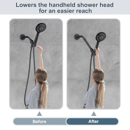 BRIGHT SHOWERS Shower Arm Extender for Rain and Handheld Shower Head, 6 Inch Shower Head Extension Arm, Shower Pipe Extension for Extending or Lowering Showerhead, Oil-Rubbed Bronze - color: Oil Rubbed Bronze, style: 6 Inch Extension