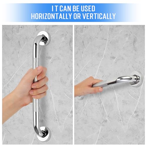 2 PCS Shower Grab Bars for Seniors 24 Inch Bathroom Safety Shower Handle | Stainless Steel Bathroom Balance Bar, Anti Slip Hand Rail Support, Assist Bath Handrails for Handicap, Elderly, Pregnant - size: 2 PCS-24IN