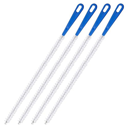 4 Pieces Drain Cleaning Brush, Sink Pipe Cleaners, Drain Brush Pipe Cleaning, Flexibly Bendable, Suitable for Toilets, Kitchen Sinks, Bathroom Bathtubs, Showers and Sewer Drains (17.71 Inches)