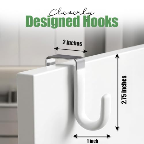 Evelots 4-Pack Over-the-Door Hooks, Rubber-Coated Steel, Closet Organizer | Four rubber-coated steel hooks organize clothes, towels, coats, hats & handbags over doors in closets, bathrooms or offices. - size: 4 Pack, style: Wide Width Door Hooks