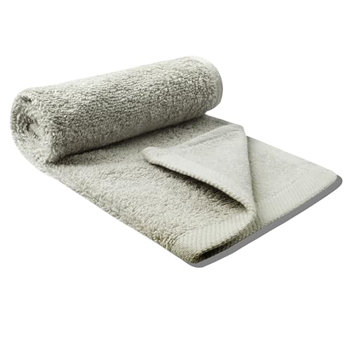 Fingertip Towel, 11x18, Terry Velour Premium Washcloths, 100% Cotton, Soft, Guest Towels, Silver Gray (Pack of 4) - color: Silver Gray