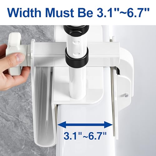 Adjustable Bathtub Safety Rail with Double Grip | 14"–18" Shower Grab Bar for Seniors, Elderly & Disabled, Non-Slip Tub Side Bar Clamp for Bathroom Support