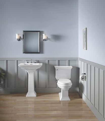 Kohler CB-CLW2026SS Aluminum Bathroom Medicine Cabinet with Mirror, Decorative Silver Framed Mirror Door, Adjustable Shelves, Rectangular Frame, 20 in. W x 26 in. H