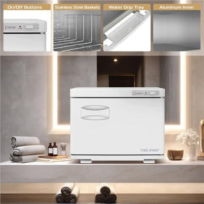 Pantin 18L Premium One Compartment Towel Warmer for Hair Salon, Beauty SPA, Restaurant & Home. Heated Towel Warmer: Large Electric Hot Towel Cabinet for Salons, Spas - The Best Spa Equipment 110V 180W - size: 1 Compartment