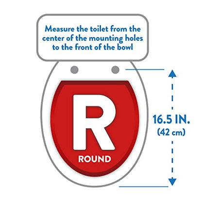Clorox Round Beveled Plastic Toilet Seat with Easy-Off Hinges – Wiggle-Free Design - style: Round Plastic