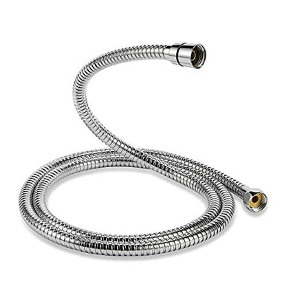 Shower Hose, 79-inch Stainless Steel Showerhead Hose with G1/2 Universal Brass Connector, Chrome - size: 79 inches