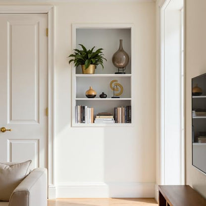 Stainless Steel Recessed Medicine Cabinet Bathroom Medicine Wall Niche Shower Niche Space-Saving Recessed Storage Cabinet Adjustable Shelf Matte Finish (White, 24" H x 14" W) - color: White, size: 24"H x 14"W