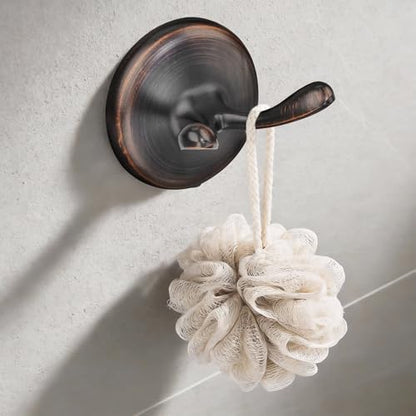 Bathroom Towel Bar Accessories Set，Oil Rubbed Bronze Bathroom Hardware Set, Includes 24In Towel Bar, Towel Ring, Robe Towel Hooks,Toilet Paper Holder, Bathroom Towel Rack Set