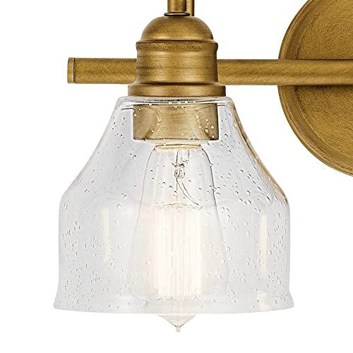 Kichler Avery 14.75" 2 Light Vanity Light with Clear Seeded Glass in Olde Bronze - color: Old Bronze, size: 2-Light