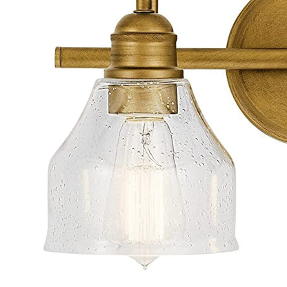 Kichler Avery 14.75" 2 Light Vanity Light with Clear Seeded Glass in Olde Bronze - color: Old Bronze, size: 2-Light