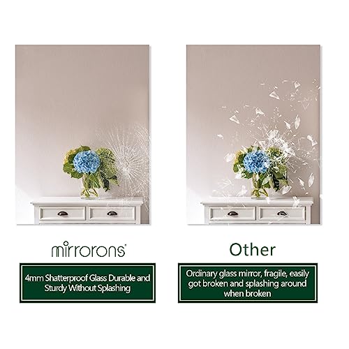 Frameless Wall Mirror 24"x32" Bathroom Vanity Mirror Shatterproof | Modern Wall Mount Mirror, Horizontal & Vertical, Rectangle Mirror for Over Sink, Living Room, Bedroom - size: 24"L x 32"W