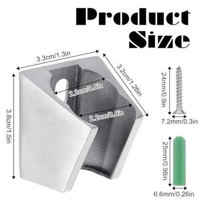 Handheld Shower Head Holder Wall Mount, Shower Wand Bracket Holder, Wall Mount Robust Holders for Bathroom - Mounting Screws Included, Chrome