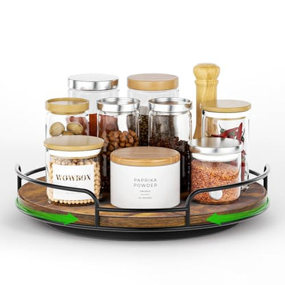 WOWBOX 10" Wood Lazy Susan Turntable Organizer for Cabinet, Pantry & Counter - size: 10"