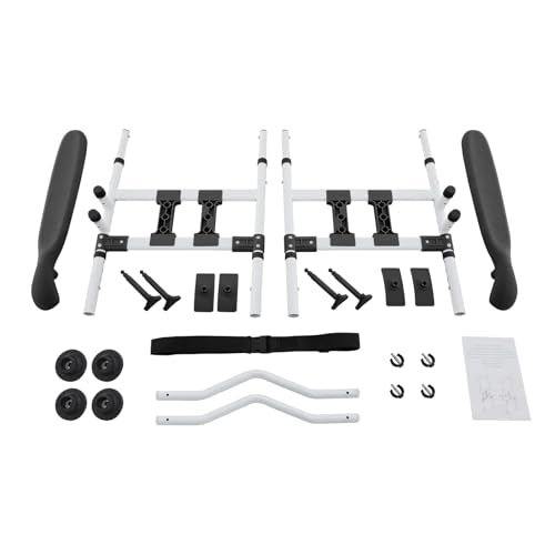 Toilet Safety Rails for Seniors Toilet Safety Frame with with 4 Clamps Adjustable Height & Width 330lb Toilet Handles for Elderly and Disabled Fit Any Toilet (Black) - color: Black