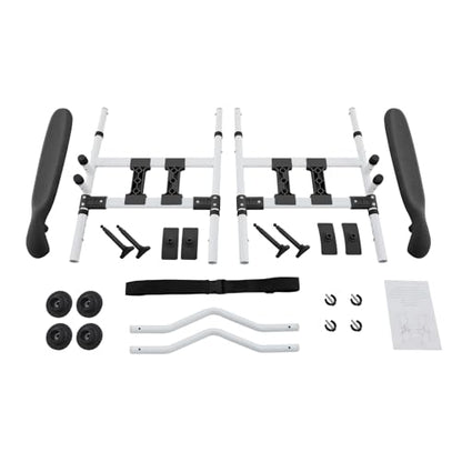 Toilet Safety Rails for Seniors Toilet Safety Frame with with 4 Clamps Adjustable Height & Width 330lb Toilet Handles for Elderly and Disabled Fit Any Toilet (Black) - color: Black