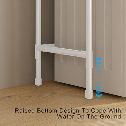 3-Tier Over-The-Toilet Storage Shelf - Sturdy Stainless Steel Bathroom Organizer for Toiletries, Towels & Essentials - Space-Saving Design - color: White