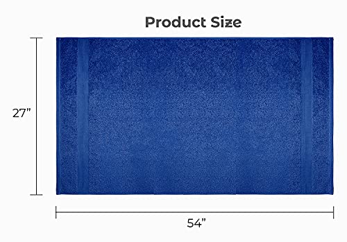 Luxury Bath Towels Set of 4 (27” x 54”) | Towels for Bathroom | Super Soft | Highly Absorbent Towels for Home, Spa, Gym (Royal Blue) - color: Royal Blue