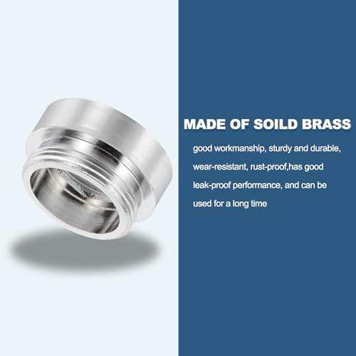 uxcell Faucet Aerator Adapter, M24 Female to M22 Male with Washer, 13mm Length - size: M24 Female to M22 Male, 13mm Length