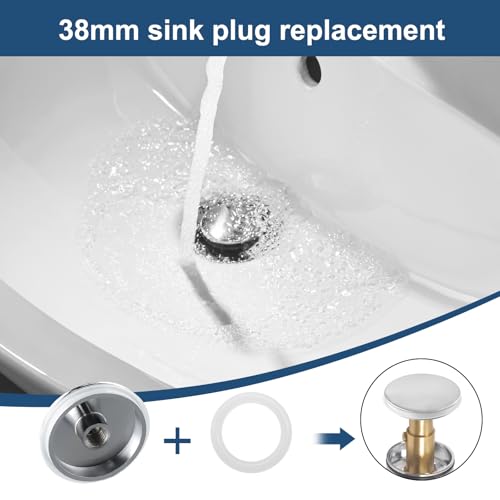 Sink Drain Stopper, Pop-Up Stopper Cap Garbage Disposal Stopper Sink Drain Stopper Replacement for Kitchen Bathroom Basins(1Pcs)