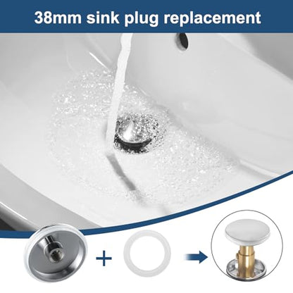 Sink Drain Stopper, Pop-Up Stopper Cap Garbage Disposal Stopper Sink Drain Stopper Replacement for Kitchen Bathroom Basins(1Pcs)