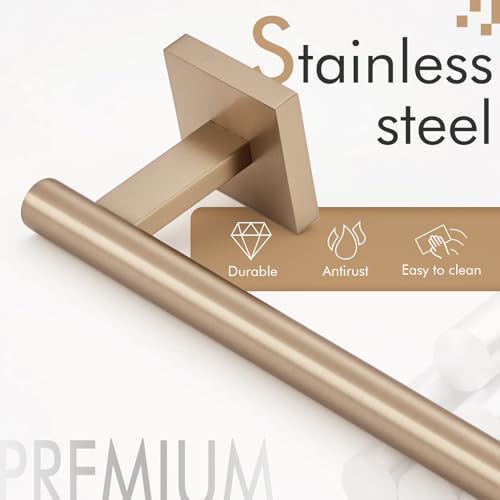 KOKOSIRI Towel Bar Bathroom Towel Holder for Bath Kitchen Cabinet Towel Rails 20 Inch Champagne Bronze Stainless Steel B4005CPG-L20 - color: Champagne Bronze, size: 20-Inch