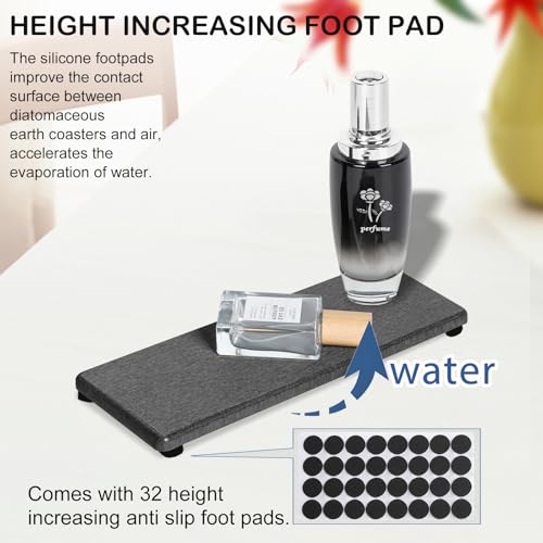 3PCS Stone Drying Tray, Water Absorbing Stone Tray for Sink, Stones Soap Trays, Fast Dry Diatomite Stones Mat,Used for Hand Soaps,Sponge,Toothbrush Holder in Bathroom Counter and Kitchen Sinks - color: 3pcs Dark Gray