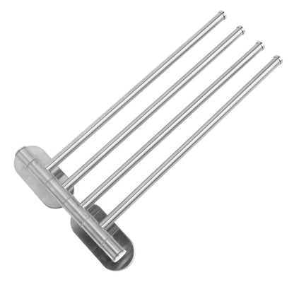 Stainless Steel Towel Rack, 4 Arm, Wall Mounted, Space Saving, Swing Out, Swivel, Bathroom Towel Holder, 304 Stainless Steel, for Bathroom Organization (4 Arm) - size: 4 Arm