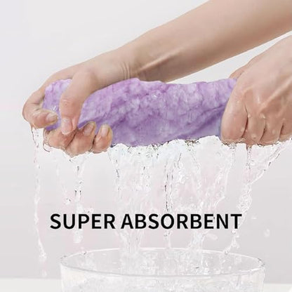 Bath Towel Set,Includes a Bath Towel, a Hand Towel, and a Hair Drying Towel | Large 3-piece Set,It is Highly Absorbent and Ideal for Home bathrooms and Similar Spaces（Purple) - color: Purple