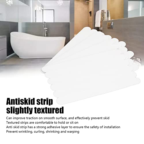 AMAKO Bath Safety Stickers Anti Slip Adhesive Treads for Bathtub and Shower Non Skid Strips with Strong Grip Premium PEVA Material 24PCS White 20X2cm