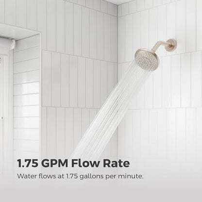 Pfister Universal Shower Head, Shower Arm Not Included, 5-Function, 1.75 GPM, Brushed Nickel Finish, 015WS2UT01K - color: Brushed Nickel