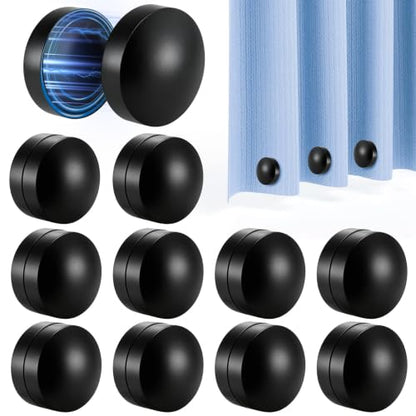 20 Pcs Heavy Duty Outdoor Curtain Weights Rubber Covered Strong Magnetic Drapery Weights 8.8 oz Each Pair, Easy Install for Heavy Wind Outside Patio Gazebo Pergola Home-Black - color: Black