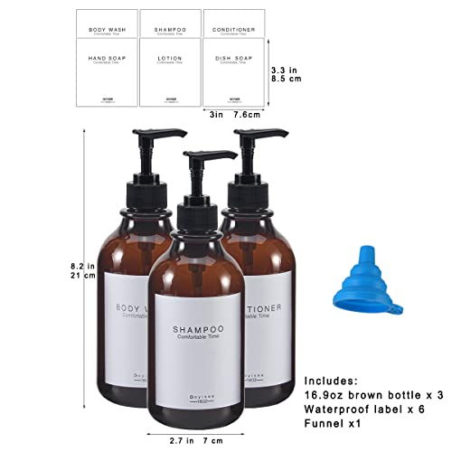 Shampoo and Conditioner Dispenser for Shower Wall,Shower Soap Dispenser 3 Chamber No Drill,Refillable for Shampoo Lotion Oil Shower Soap Hand Soap and Dish Soap… - color: 3 B-brown