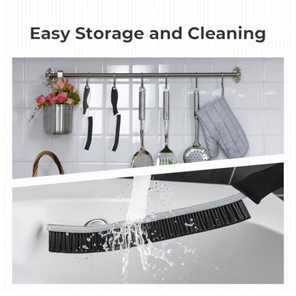 TQRR 6Pcs Hard Bristle Crevice Cleaning Brushes -Grout Scrub Brush | Window Groove Brushes, House Cleaning Supplies, Gap Cleaning Tools for Bathroom, Kitchen, Toilet, Tile, Sink, Home (6, Green)